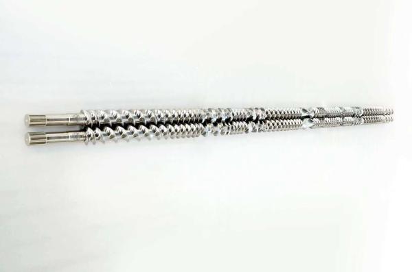 Twin Screw Extruder Granulator Accessories Meshing Covey Screw Parts From 12mm -