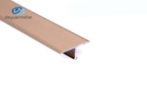 China 2.5m Aluminium T Slot Channel Black Anodized Corrosion Resistance Wearproof Rose Gold Color wholesale