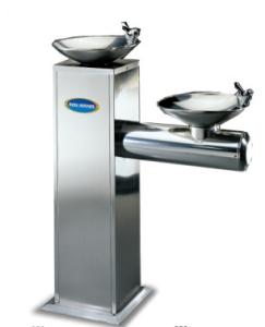China Eco - Friendly Stainless Steel Drinking Fountain With 2 Round Basin wholesale