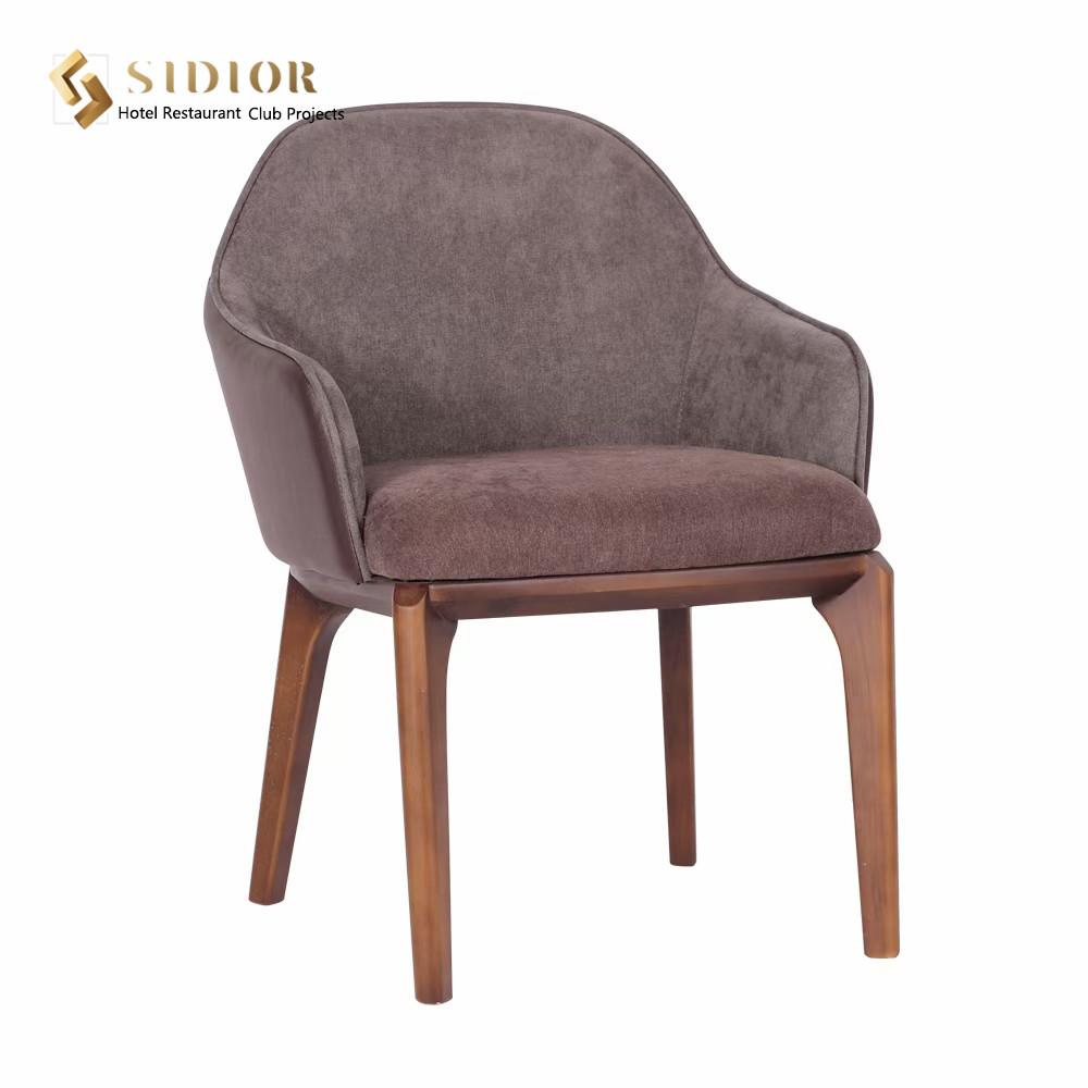 PU Leather Dinning Chair, Restaurant Dinning Chair, Hotel Chair, Lobby Chair, High Density Foam, Solid Wood Legs