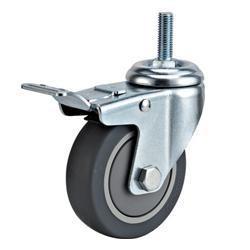 China 04-Medium duty caster Screw swivel locking TPR caster wholesale