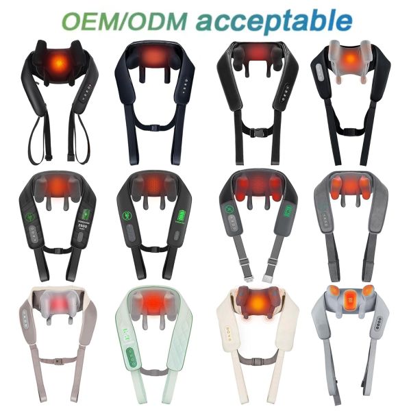 Vibration Neck And Shoulder Heating Massage Pillow Shiatsu Neck And Back Massager