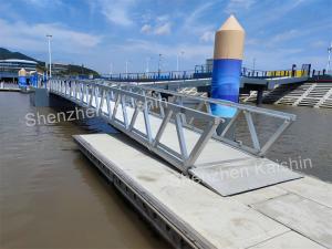 China Handrail Marine Aluminum Dock Gangway Ramps For Commercial Floating 30cm wholesale