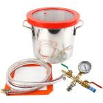 Dia 9 Inch 2 Gallon Stainless Steel Vacuum Degassing Chamber Kit