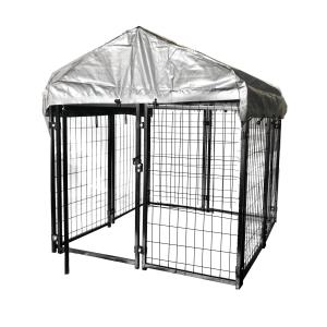 China Galvanized or pvc coated Single/Double door folding metal dog cage wholesale