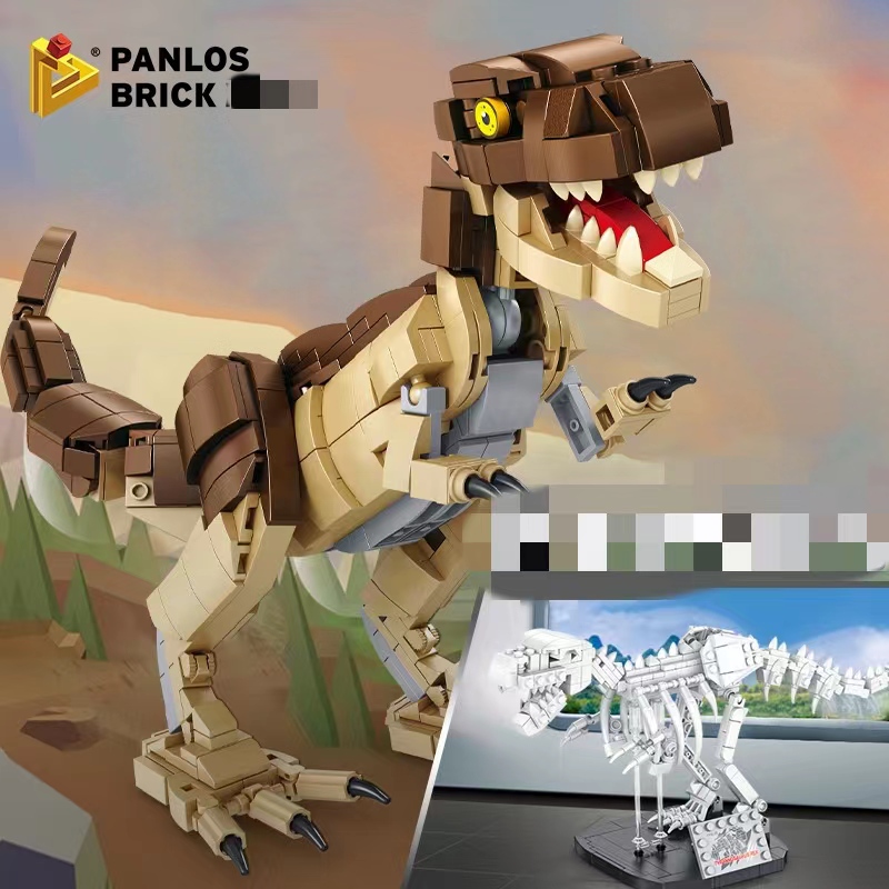 Panrose 611001 Building Blocks Puzzle Brain Dinosaur Series Large Tyrannosaurus Rex Toys