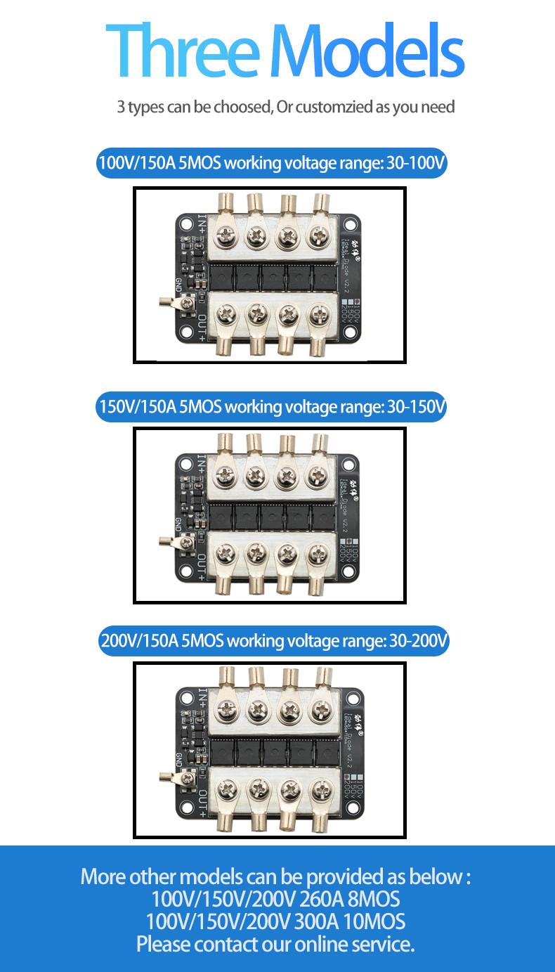 High Voltage Ideal Diode Module 100V 150A For Solar Panels Prevent Backpouring
