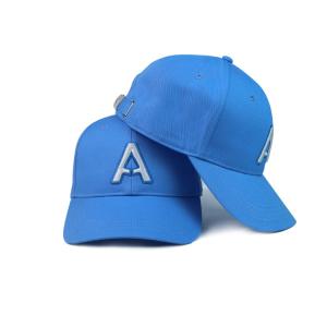 China Fashionable Blue Color Five Panel Baseball Cap Size 56-60CM Soft wholesale