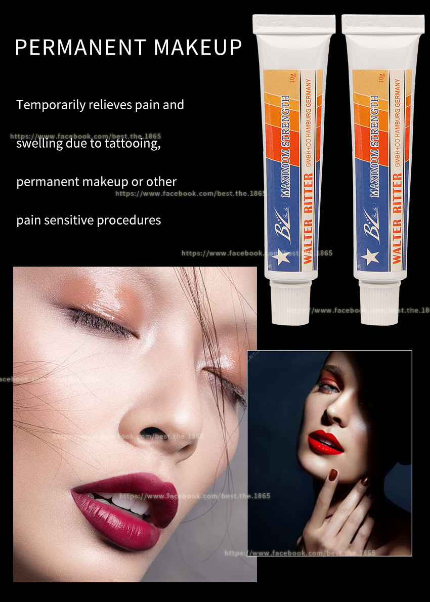 BL 20% Tattoo Microneedling Numbing lidocaine Cream 10g White Instant Stop Pain Relief Cream