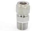 Parallel Thread Ss Compression Fittings , Male Straight Connector Compression