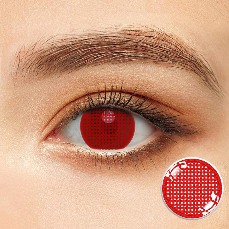 Crazy Byakugan Pseyeche Cosplay Contact Lens Vampire Red Green