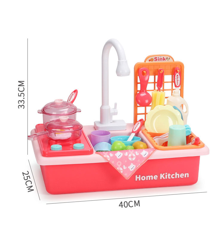Improve Children's Wisdom with Unisex Kitchen Sink Play Set ABS Plastic Cutting Toys Included