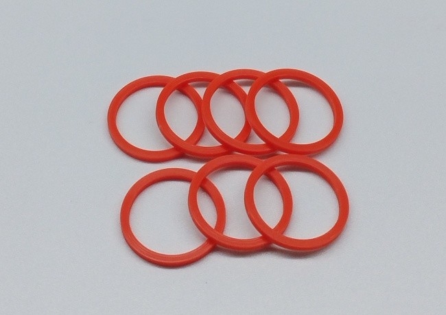Orange Red TPU Material Parker Backup Ring 65 Shore D High Elasticity 23 Mpa
