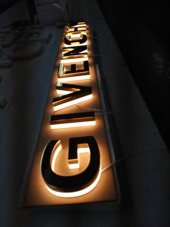 3D Custom Acrylic Lighted Channel Letter Signs 12000K For Bus Station Public Building