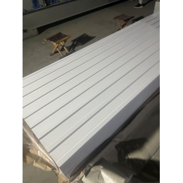 IBR Chromadeck Thermal Insulation Panels PPGL AZ150 Polar White Cold Room Panels