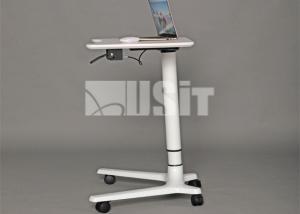 China Single Metal Mobile Gas Lifting Sit To Stand Desk With Wheels wholesale