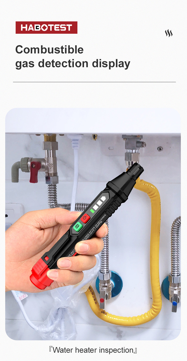 HT59 HT60 HT61 Gas Leak Detector Sound & Screen Alarm Mini Combustible Gas Detector For Natural Methane