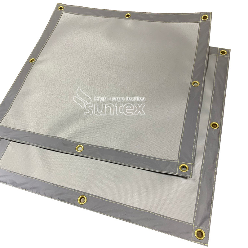 Coated Silicone Fiberglass Fire Pit Mats for Under Fire Pit,Grill Mats for Outdoor Grill Deck Patio Protector