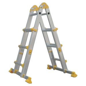 China Lightweight Foldable Aluminum Ladder 4x3 Strong Aluminium Telescopic Ladder wholesale