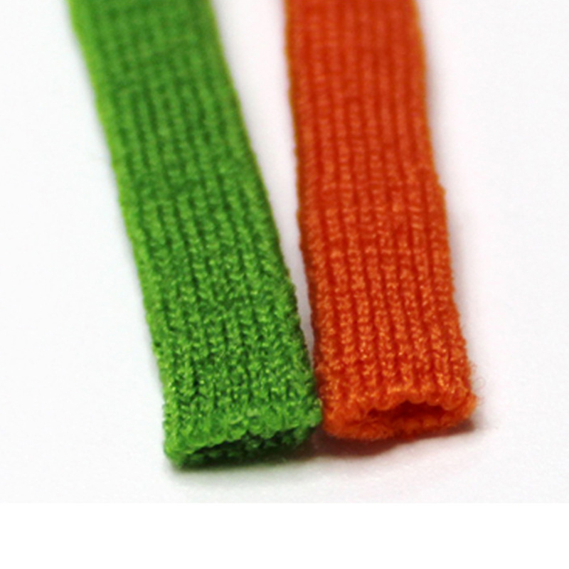 Pink Orange Flat Knit Polyester Cord Elastic Earloop For Sewing Crafts Mask