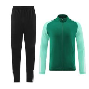 China Green Football Training Tracksuit AJ07 Jacket Set wholesale
