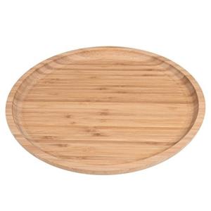 China 5 divided bamboo round food serving tray wholesale
