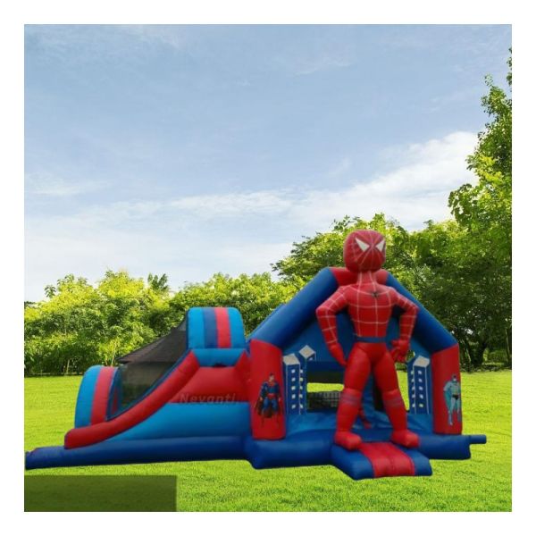 Unisex Commercial Fun Bounce House Spider Man Inflatable Castle for Kids Party Jumping