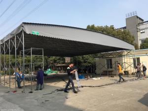 China Rainproof Pre Engineered Steel Canopy Premanufactured Metal Canopy Antirust wholesale