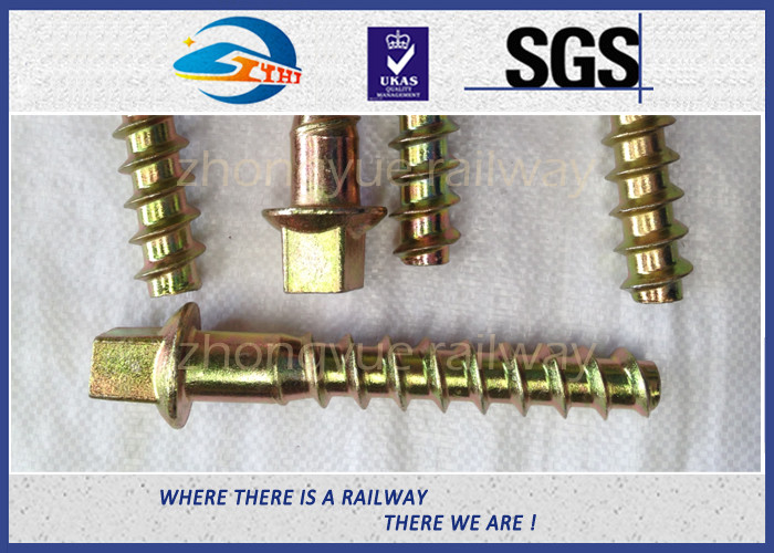 Q235 35# Railway Sleeper Screws Square Head Coach Screw Spike