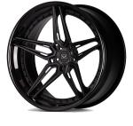 A6061 Aluminum Forged Wheels 2 Piece In High Gloss Black For Luxury Car