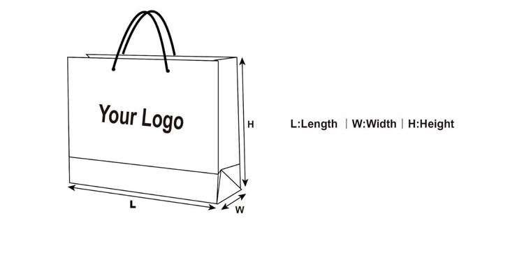 Custom Print Black Boutique Gold Hot Foil Paper Bag With Die Cut Handles