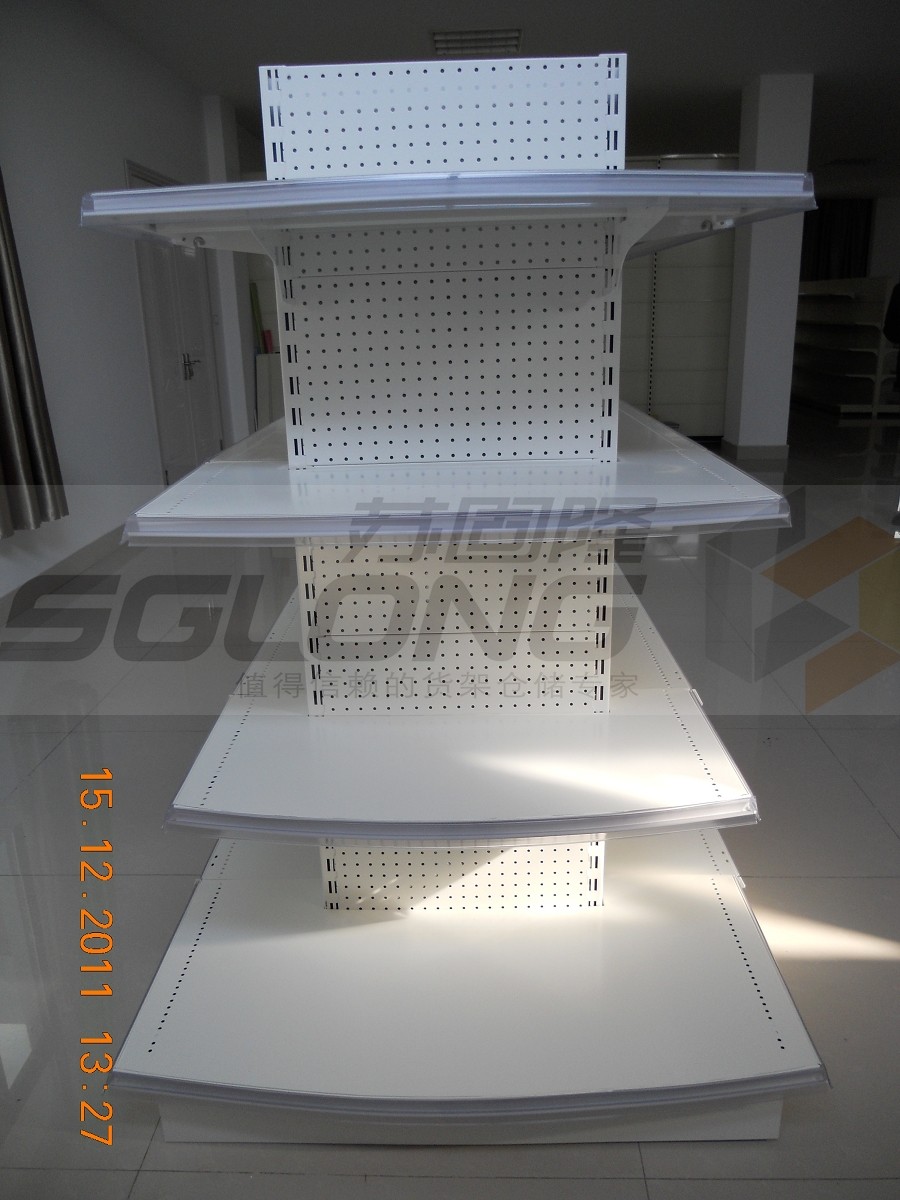 Iran Shelf Retail Gondola Shelving Supermarket Display Racks ISO9001 Certification