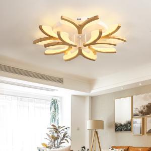 China Nordic Log LED Ceiling Lamp Creative Personality Bedroom Book Room Simple Modern Solid Wood ceiling lights(WH-WA-45) wholesale
