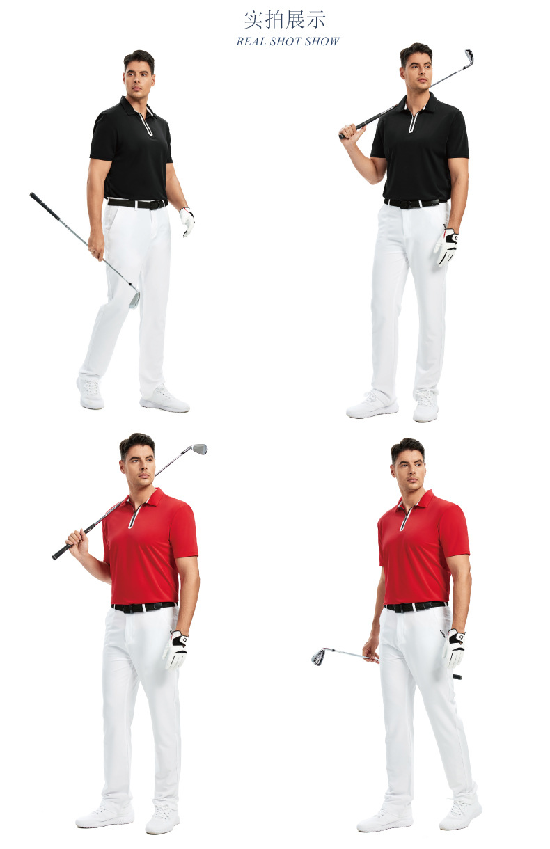 Support 7 Days Sample Order Lead Time Short Sleeve Zipper Polo Shirt for Golf Sport