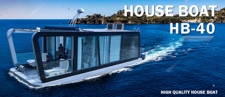 Water Sunbathing Aluminum Boat House 16 People With Kitchen Bathroom Bedroom