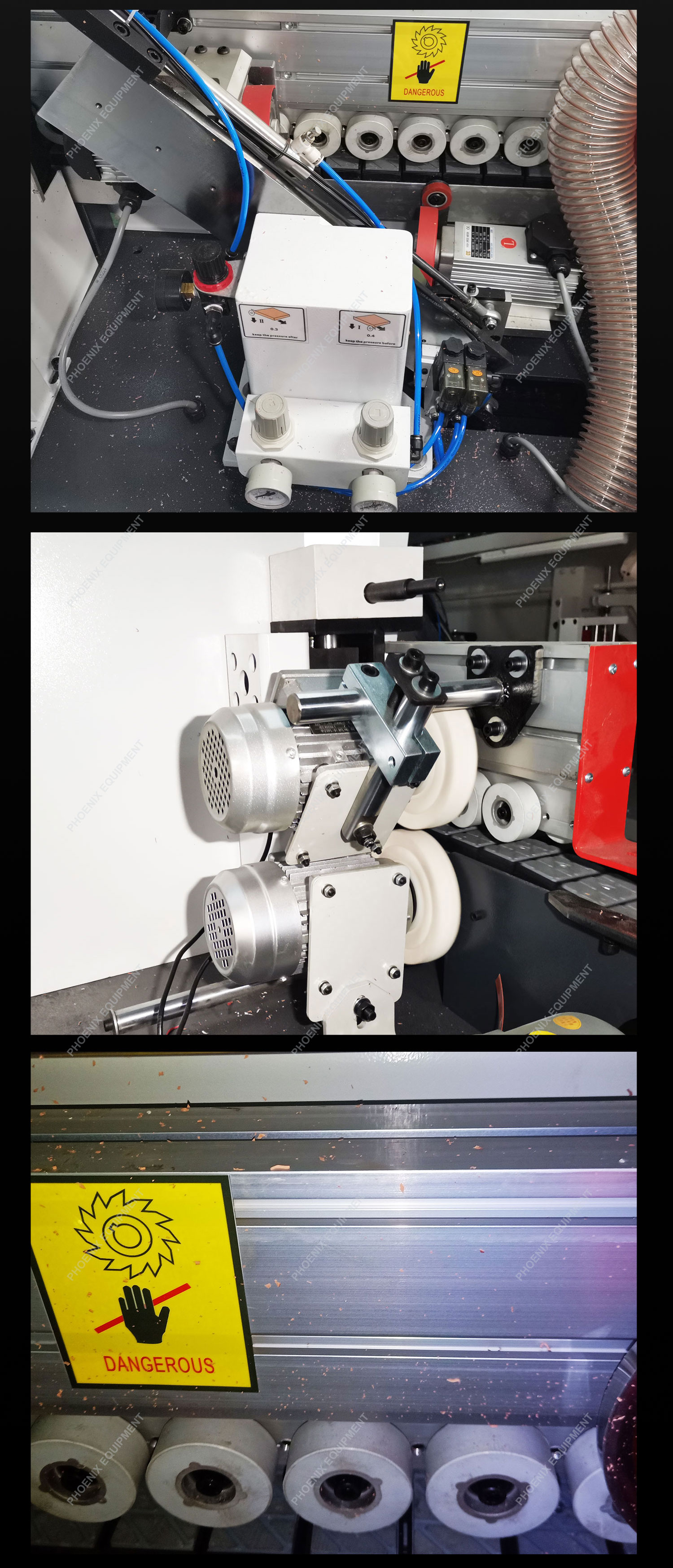 PME265 Linear Edge Banding Machine Multifunctional Easy Operation and 45 Degree Angle