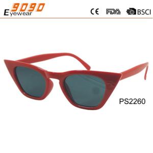 China Lady's fashionable plastic sunglasses with 100% UV protection lens.as a gift for girlfriend wholesale