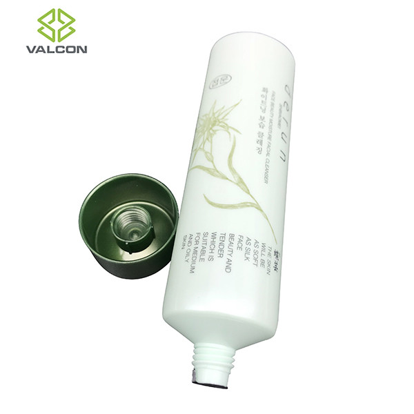 100 ML Diameter 40 MM Customized Tube Packaging With Green Screw Cap For Facial Cleanser