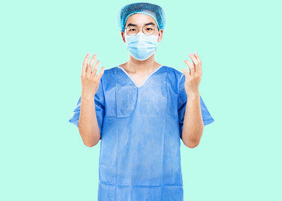 OEM Design Disposable Scrubs Sets Medical Unisex Doctor Uniforms Nonwoven