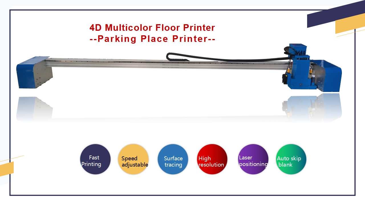 Floor Ground Parking Plot 2.4m Multifunction Flatbed Printer 3d Picture 2880 Dpi Uv Ink