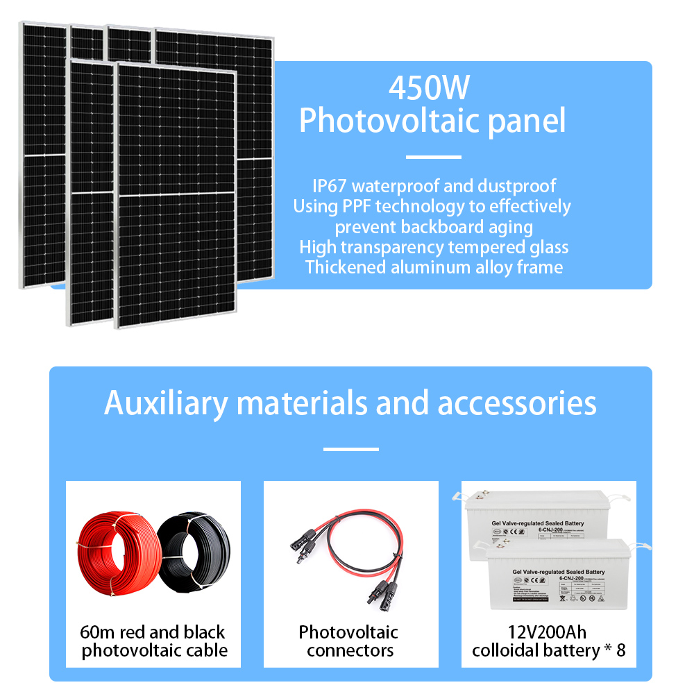 Off Grid Full Set 10kw Solar System Kit With Battery Storage CE Rhos Fcc Certificate