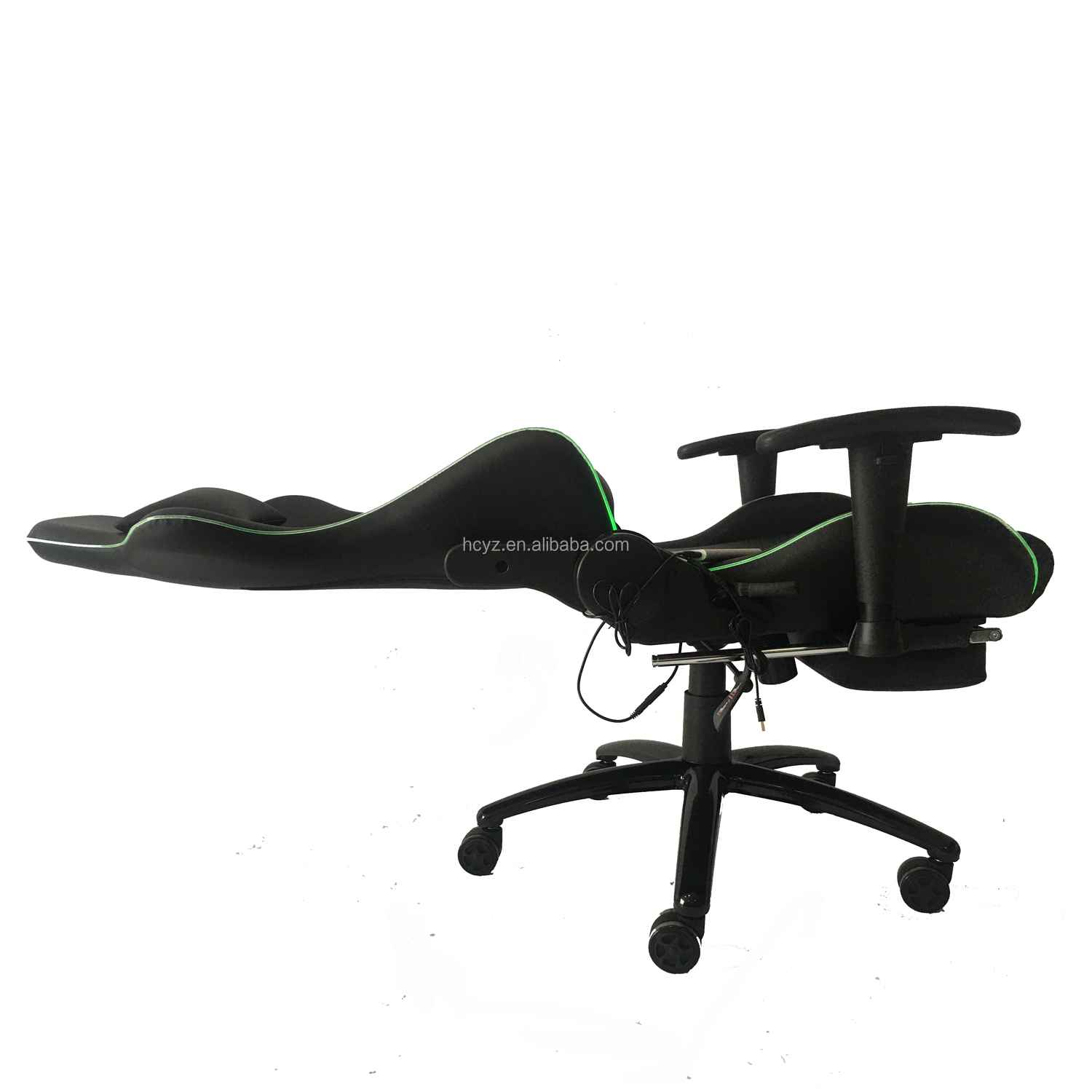 Comfortable Ergonomic PU Leather Gaming Chair with Massage Function and LED Light