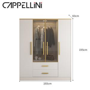 China Home Modern Bedroom Furniture MDF Panel Freestanding Wardrobe Cabinet wholesale