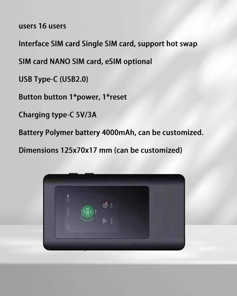Mini Wifi 5G Modem Router , Chipset MT6833 5G Wireless Router With SIM Slot