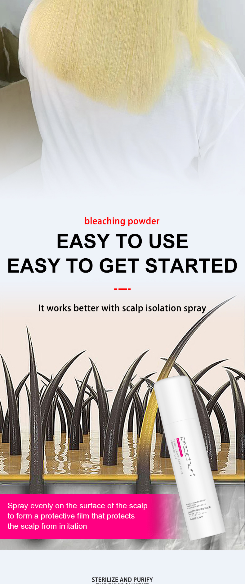Achieve Deep Bleaching Effect without Damaging Hair Professional Hair Bleaching Powder