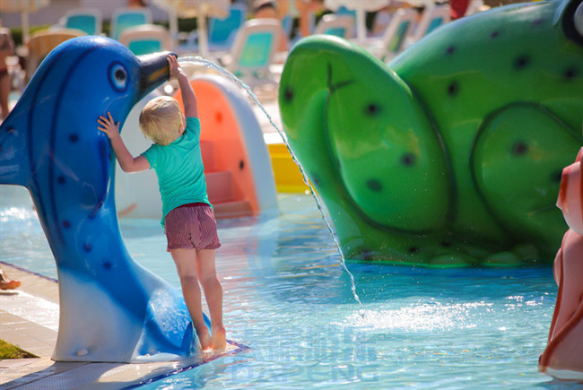 Playground Aqua Water Toys Fiberglass Dolphin Sprinkler For Splash Pad