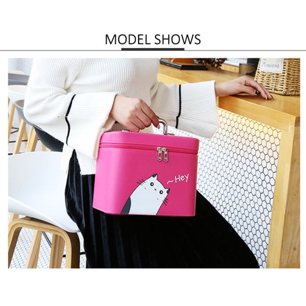 Makeup Cartoon Printing Large PU Cosmetic Bag