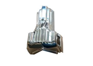 China Polish Silver Plastic Coffin Fittings Funeral Decoration For Casket Corner 10# wholesale