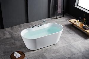 China pure acrylic Villa Soaking Freestanding Bathtubs 1500x750x580mm wholesale
