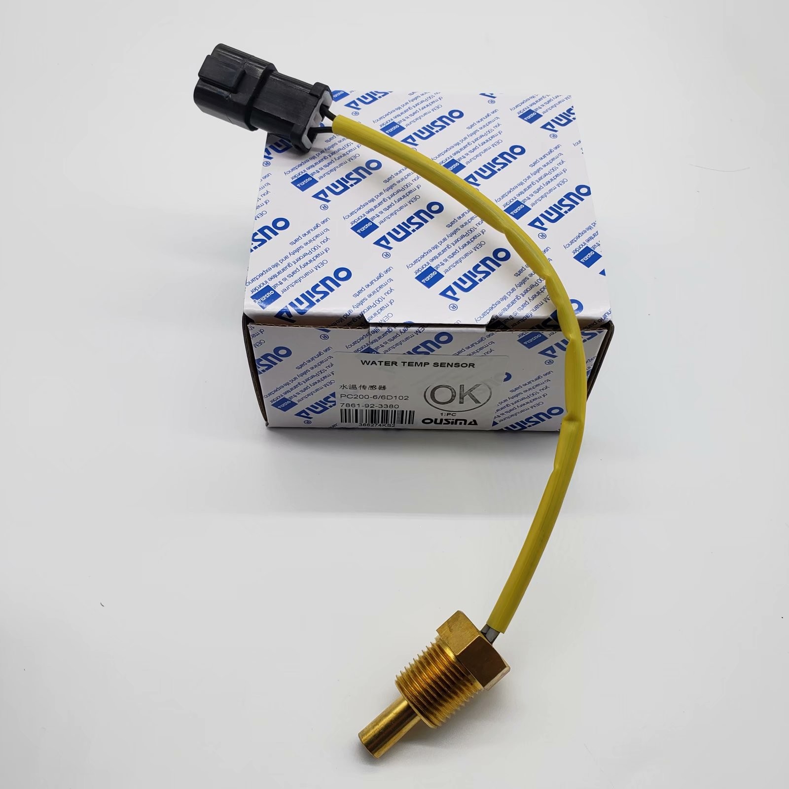 OUSIMA Water Temperature Sensor 7861-92-3380 7861923380 Fit For Komatsu Excavator PC200-6 6D102